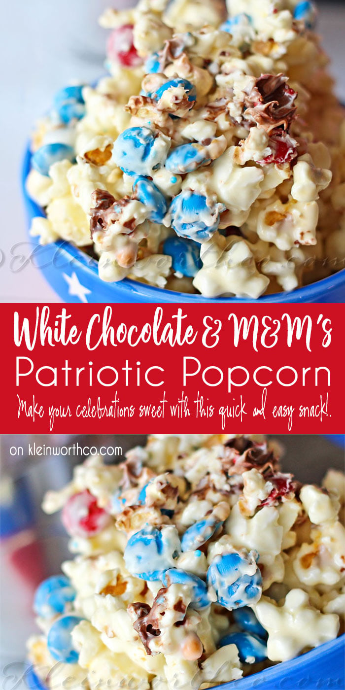 White Chocolate M&M Popcorn