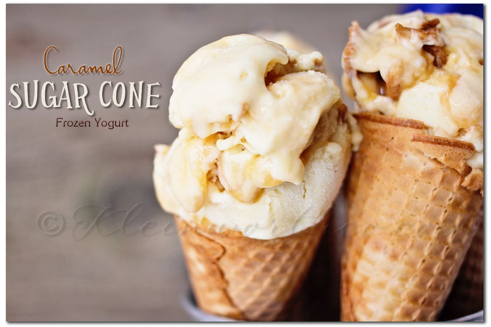 Caramel Sugar Cone Frozen Treat