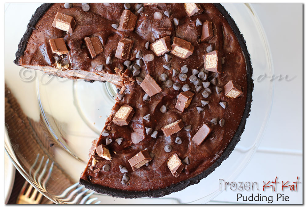 Frozen Kit Kat Pudding Pie