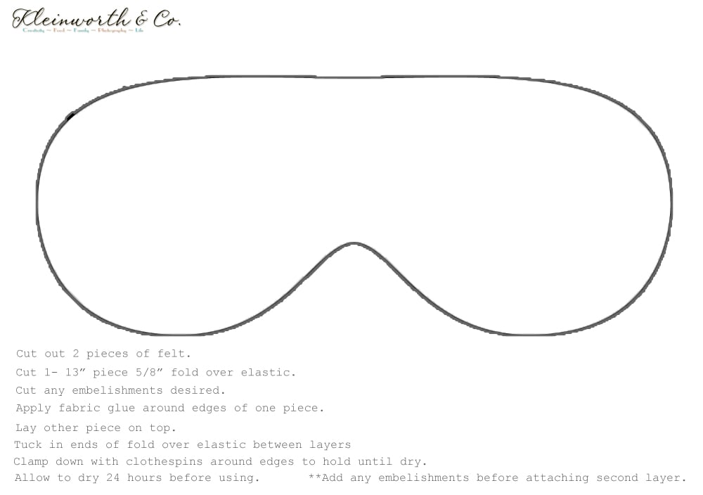 sleep mask printable template