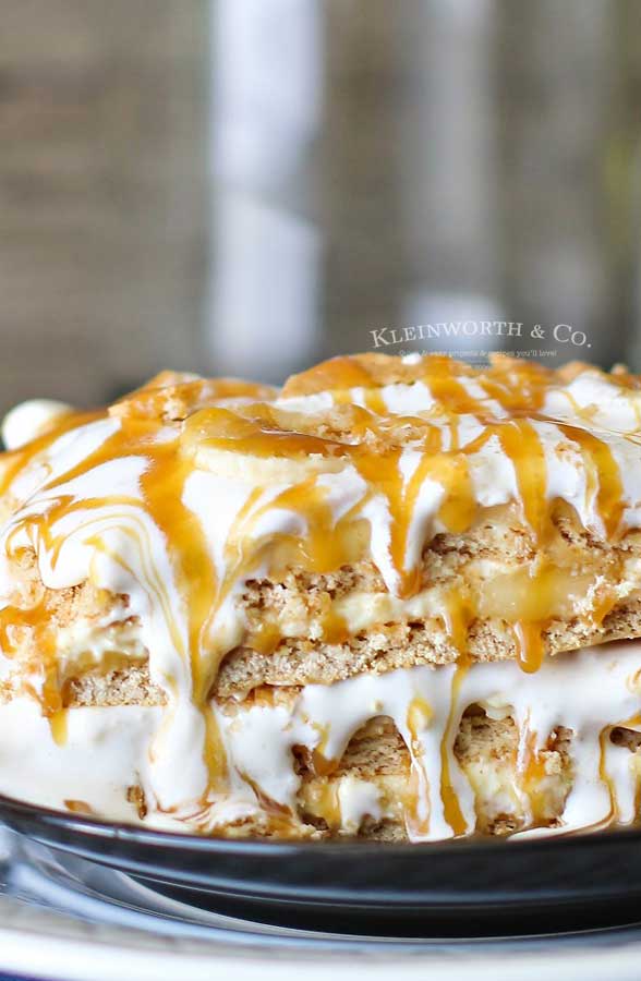 Recipe for Banana Caramel Ice Box Cake