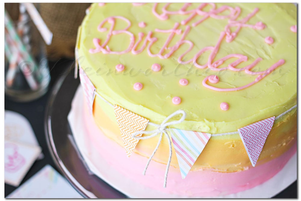 Buttercream Frosting Recipe, birthday cake for girls, summer birthday cake