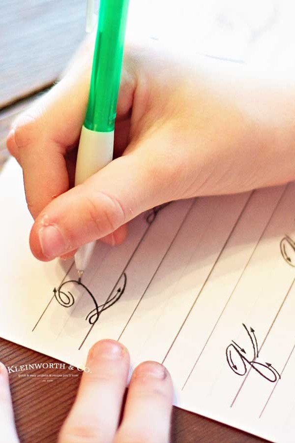 Cursive Handwriting Practice Sheets