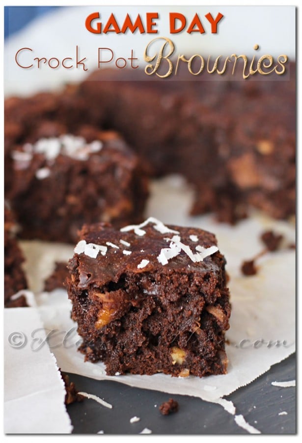 Game Day Crock Pot Brownies