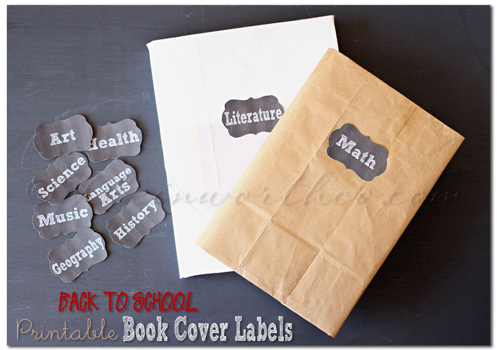 Printable Book Cover Labels