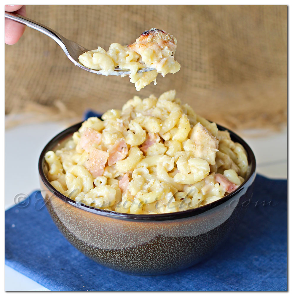 Chicken Cordon Bleu Creamy Mac & Cheese