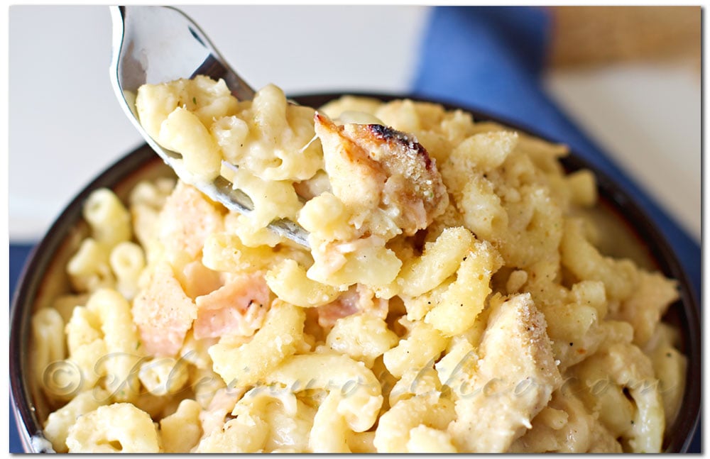 Chicken Cordon Bleu Creamy Mac & Cheese