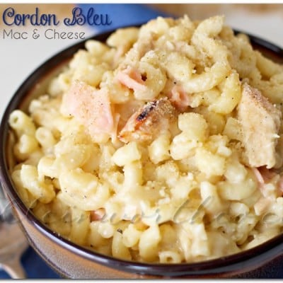 Chicken Cordon Bleu Creamy Mac & Cheese