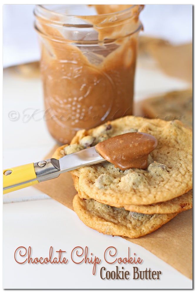 Chocolate Chip Cookie Cookie Butter - homemade cookie butter made with chocolate chip cookies