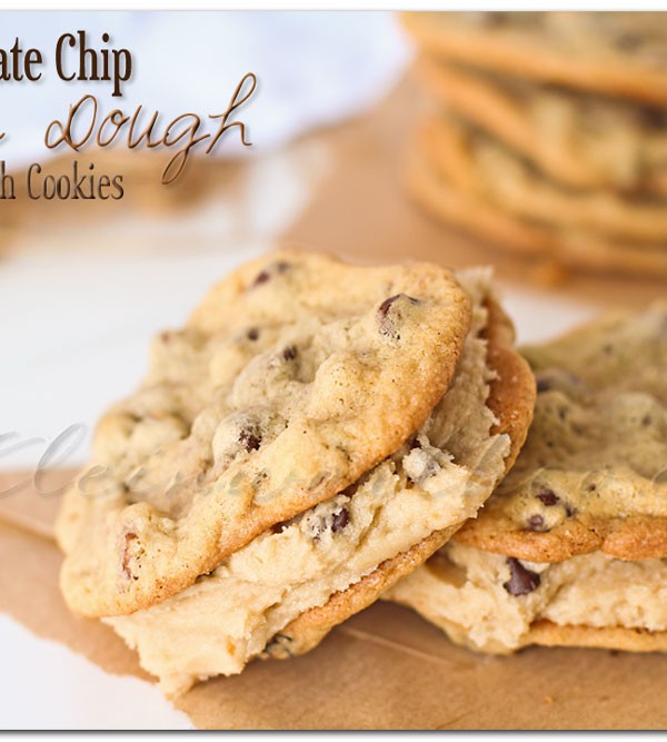 Chocolate Chip Cookie Dough Sandwich Cookie
