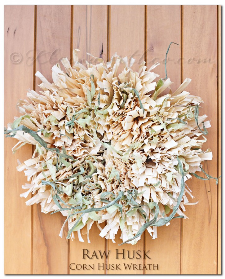 Raw Husk Corn Husk Wreath