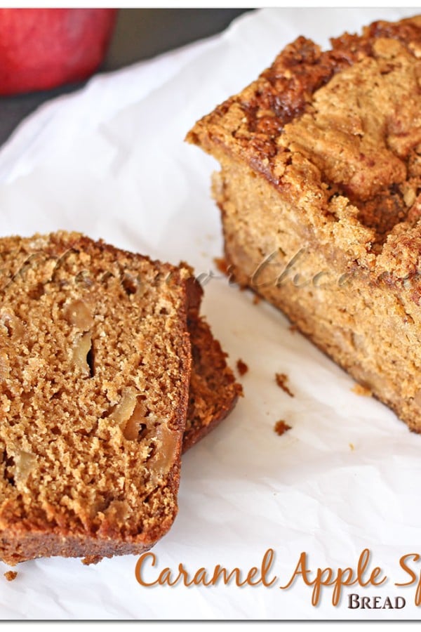 Caramel Apple Spice Bread, fall recipes, apple bread