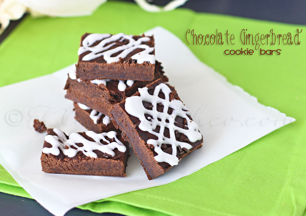 Chocolate Gingerbread Cookie Bars