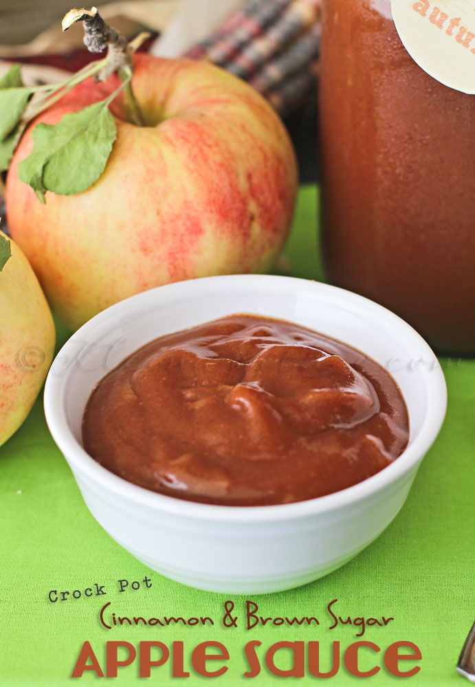 Crock Pot Cinnamon & Brown Sugar Applesauce 