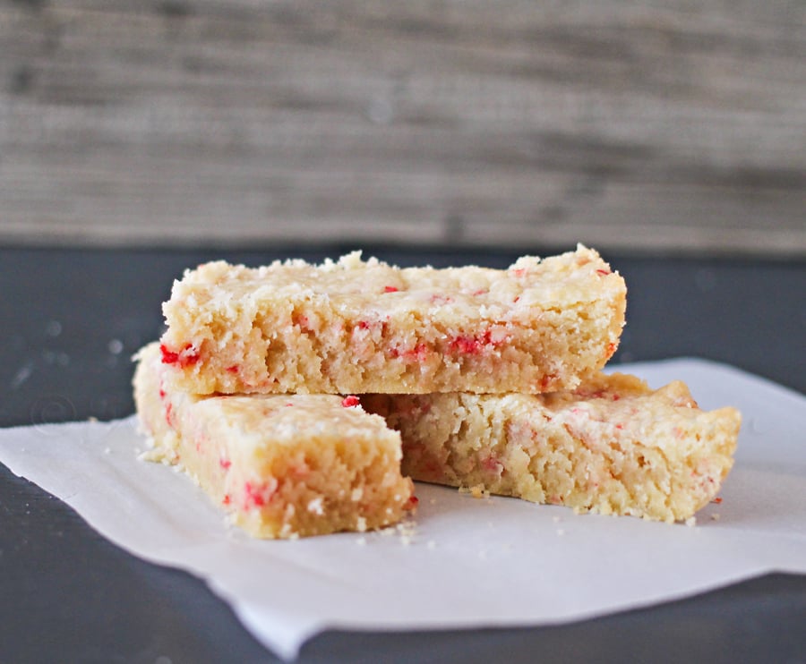 Peppermint Shortbread Bars