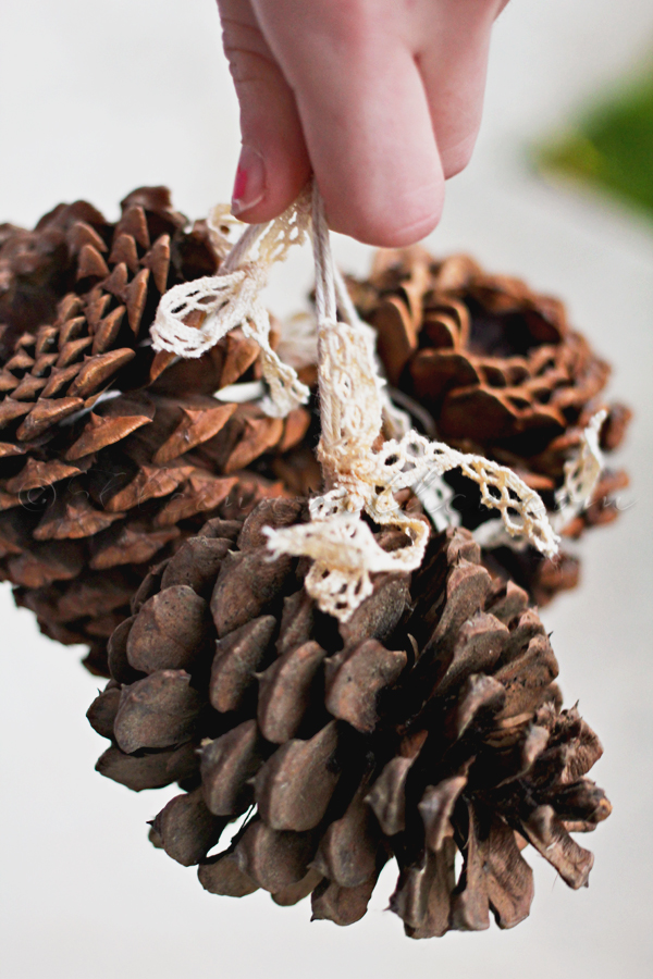 Simple Pine Cone Ornaments