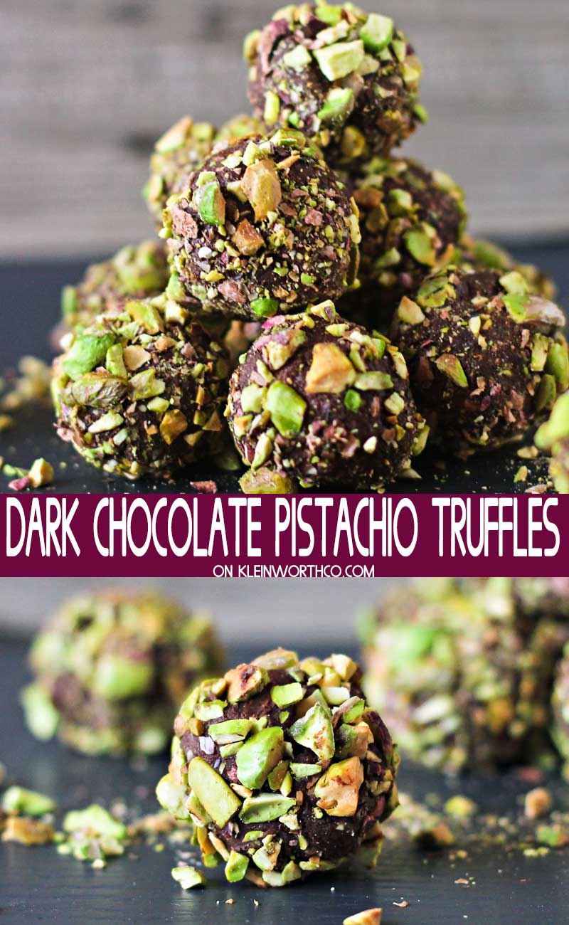 Dark Chocolate Pistachio Truffles