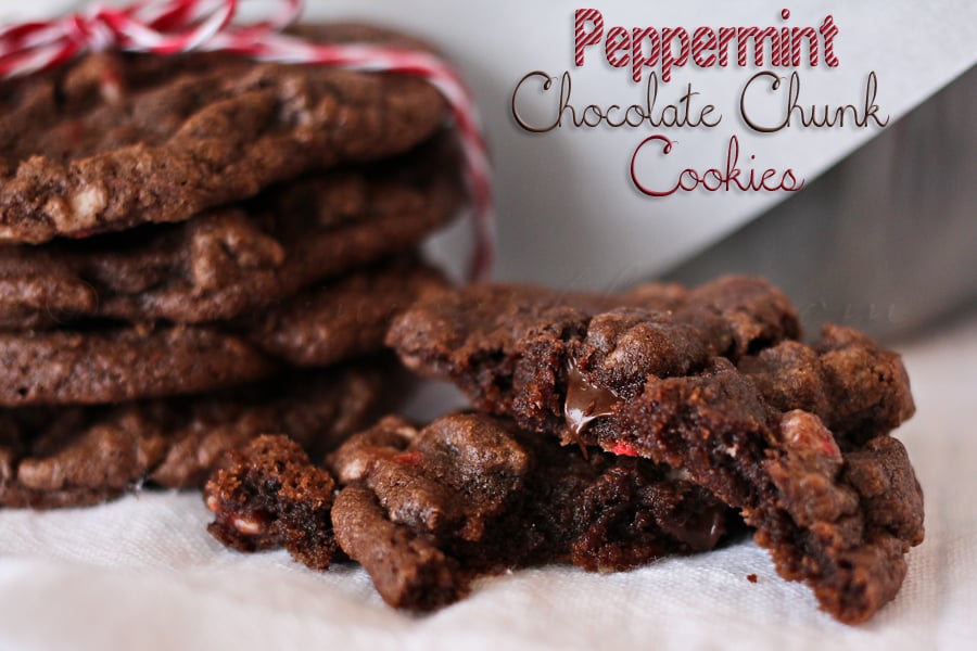 Peppermint Chocolate Chunk Cookies