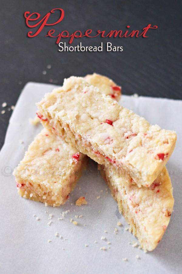 Peppermint Shortbread Bars