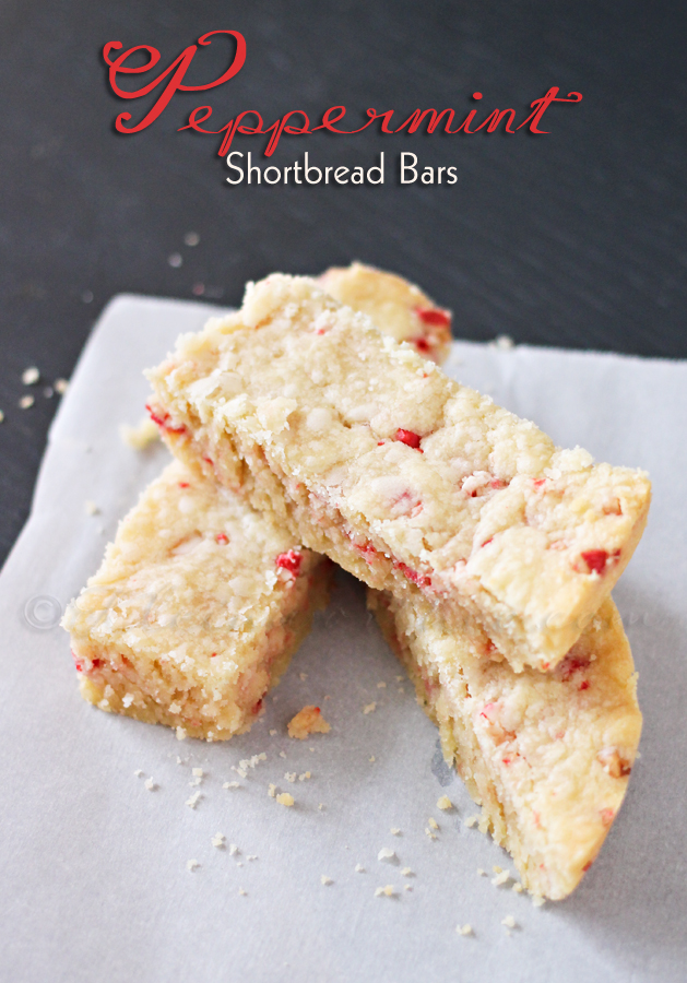 Peppermint Shortbread Bars