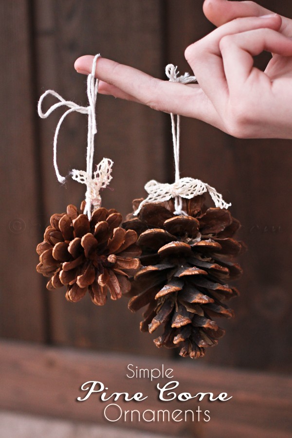 Simple Pine Cone Ornaments