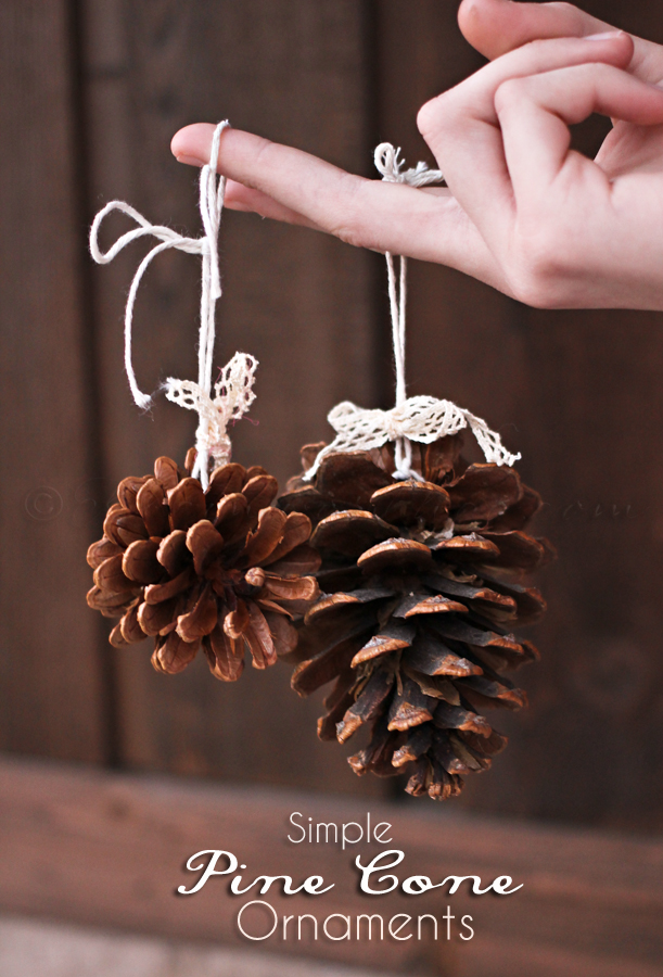 Simple Pine Cone Ornaments