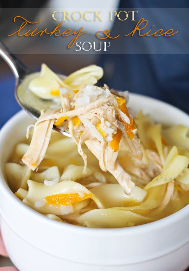 Crock Pot Turkey & Rice Soup