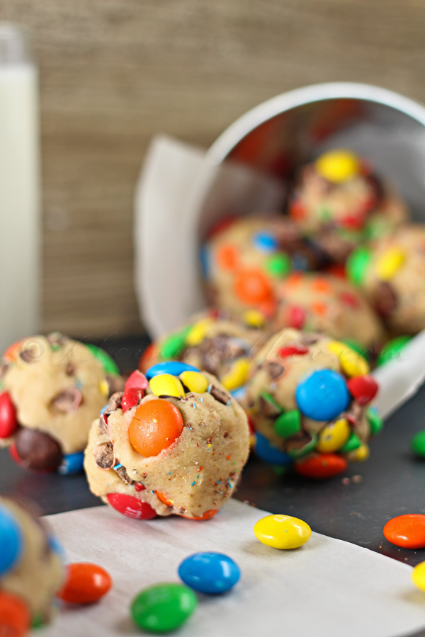 M&M's® Cookie Dough {for Giant Cookie Cake and Peanut Butter Cookie Bars} -  The Tasty Bite