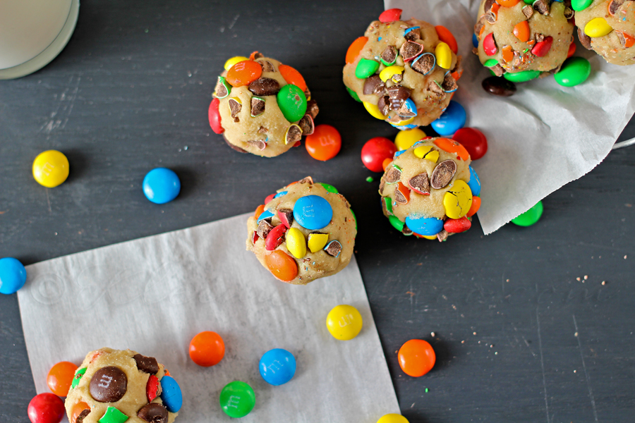 M&M's® Cookie Dough {for Giant Cookie Cake and Peanut Butter Cookie Bars} -  The Tasty Bite