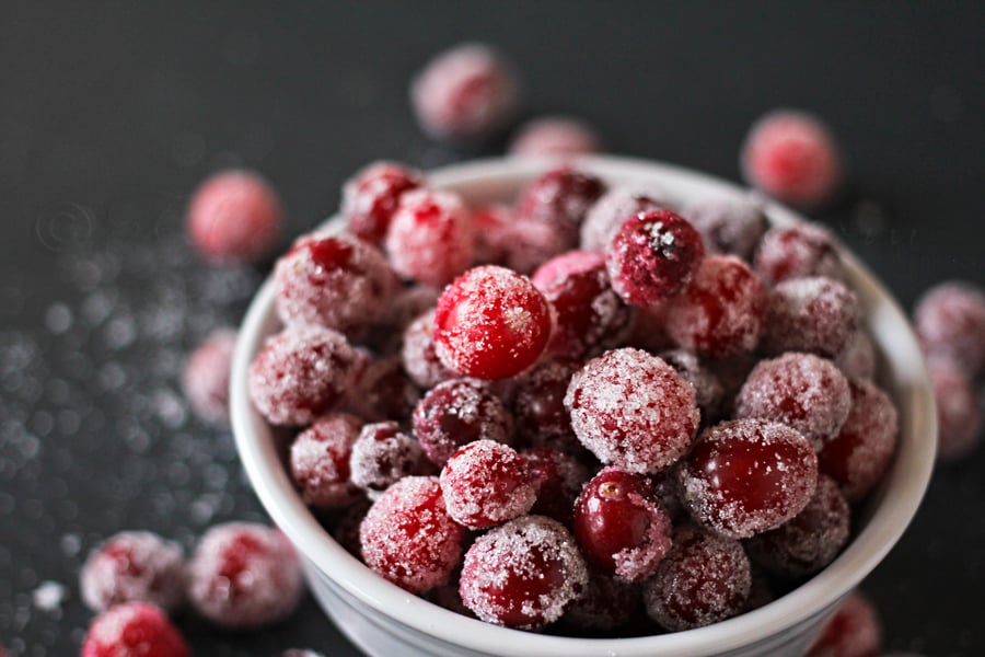 Sparkling Sugared Cranberries | 17 Christmas Party Food Ideas | Easy To Prepare Finger Foods