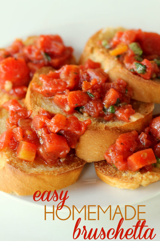 Homemade Bruschetta from Lil'Luna on Kleinworth & Co.