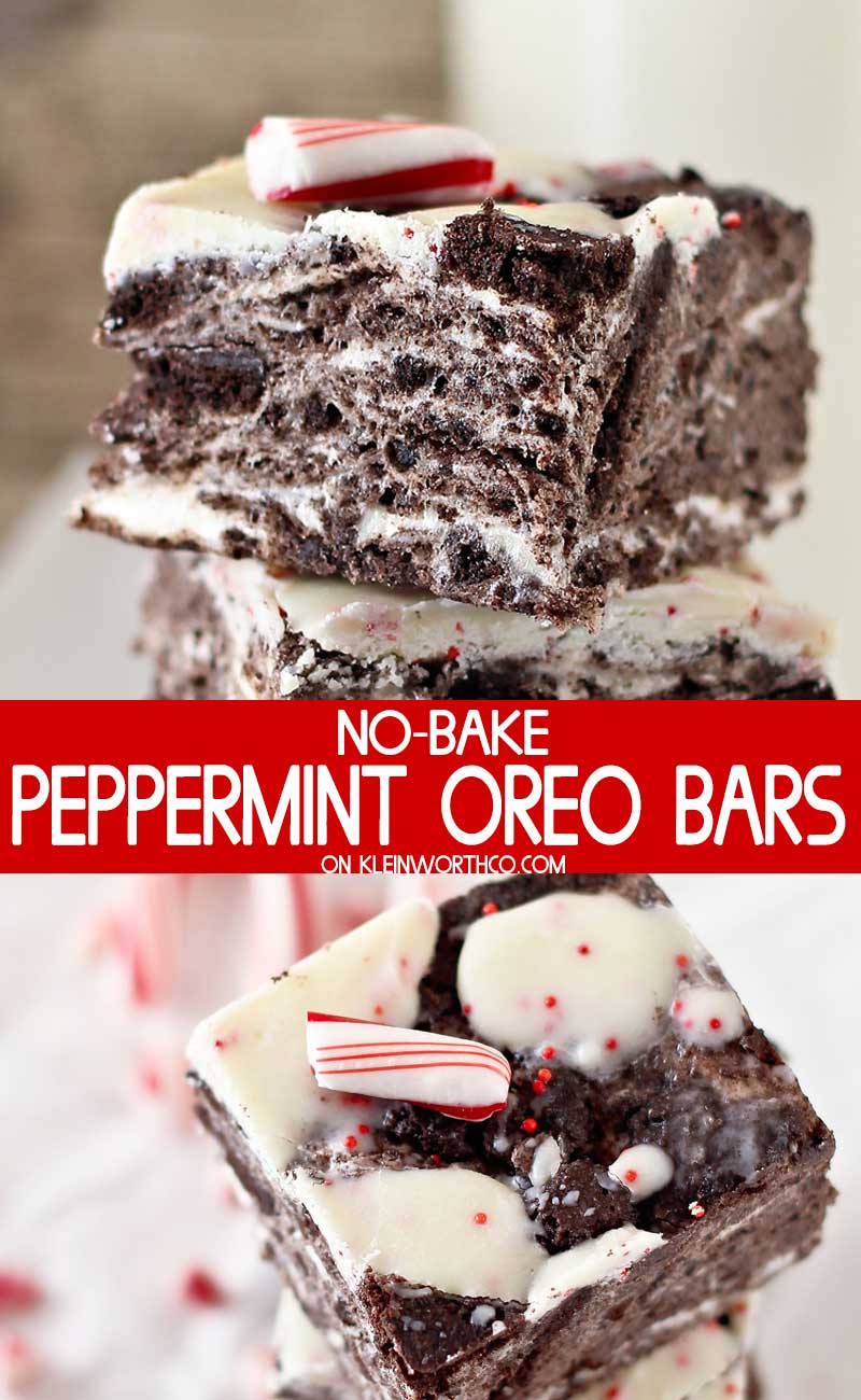 No Bake Peppermint Oreo Bars - Taste of the Frontier