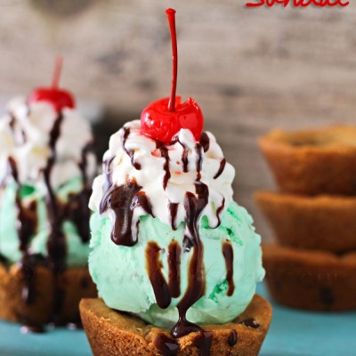 Chocolate Chip Cookie Cup Sundae