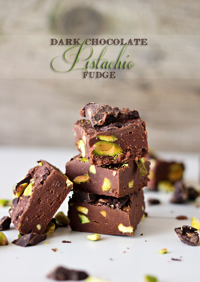 Dark Chocolate Pistachio Fudge