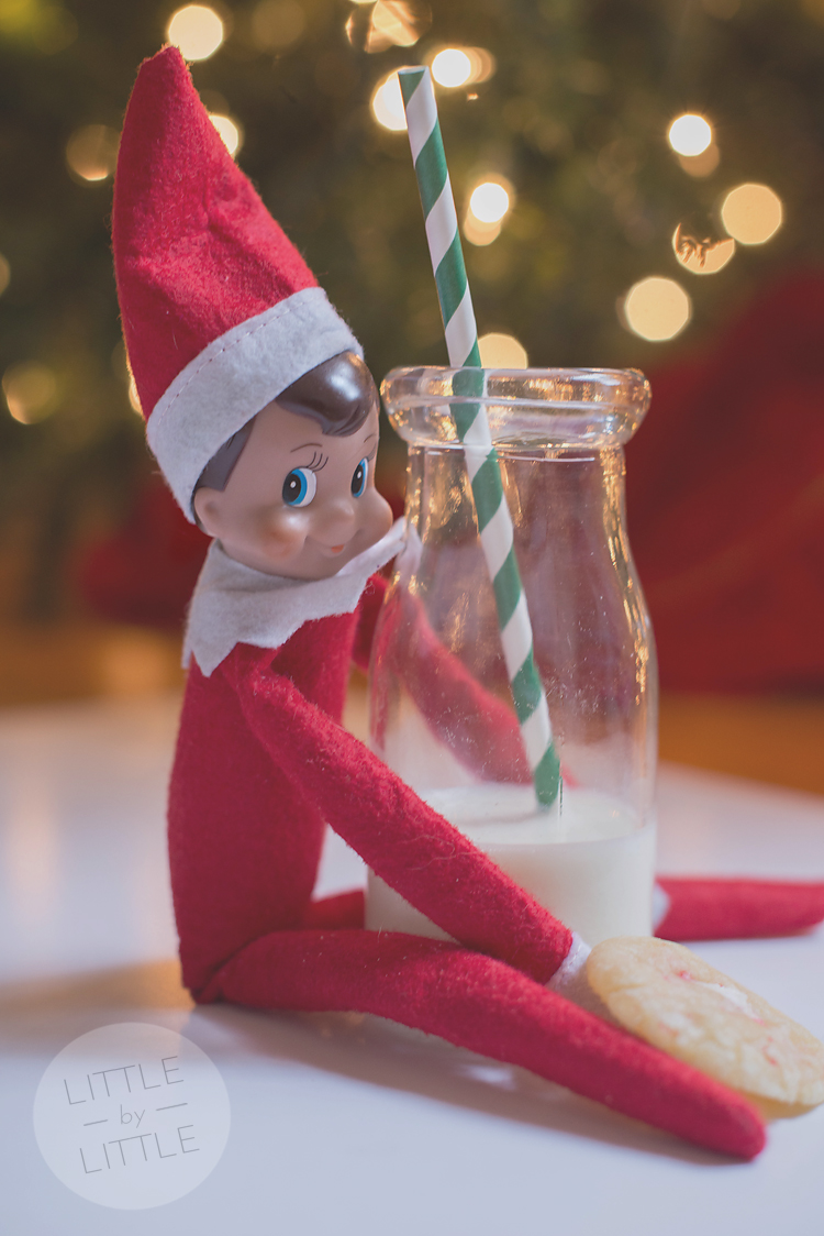 elf with peppermint crinkle-web