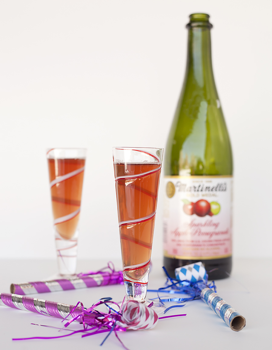 Sparkling Cider New Year's Eve Mocktail