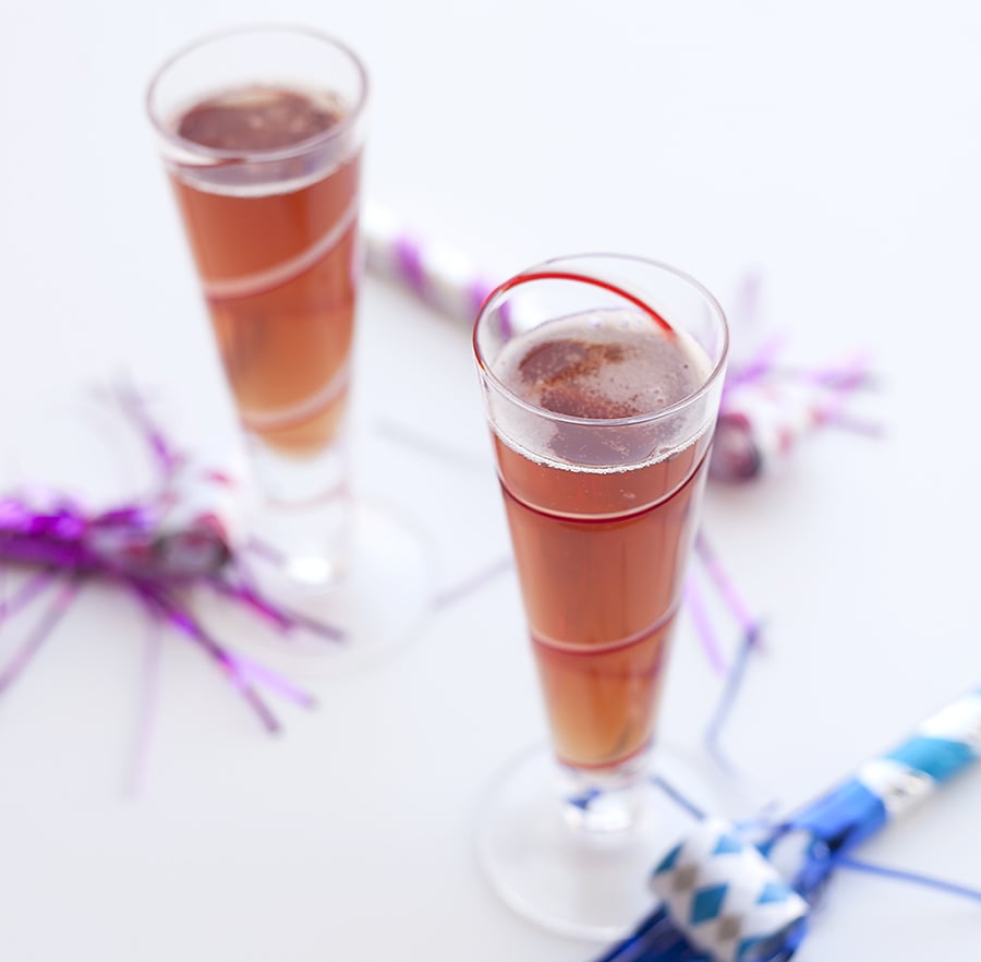 Sparkling Cider New Year’s Eve Mocktails