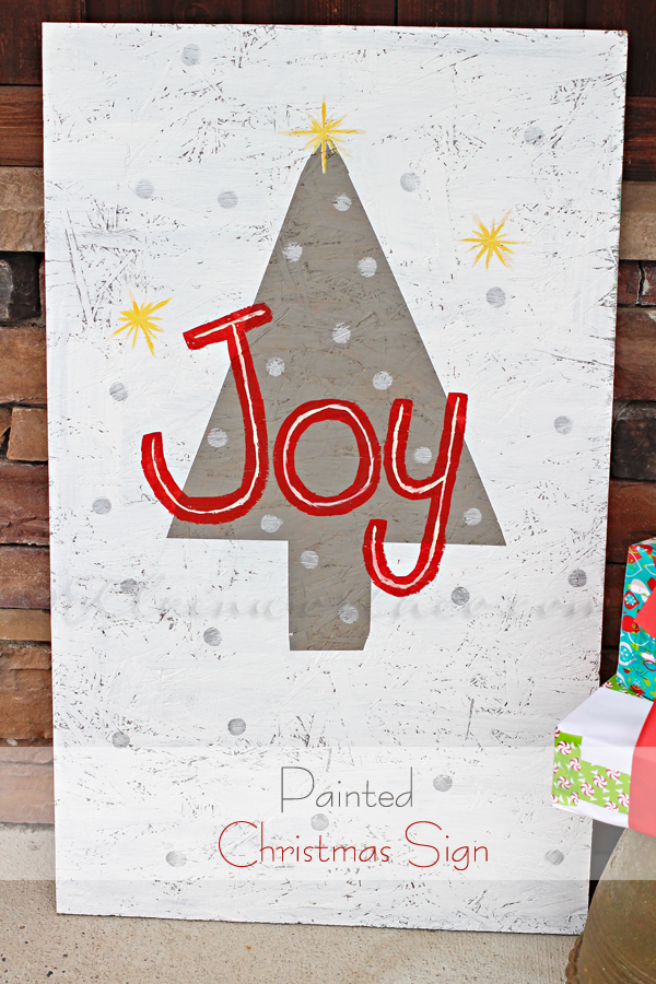 Painted Christmas Sign, #TexturedSurface