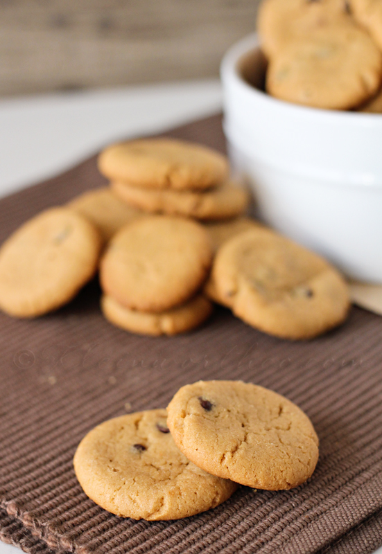 Mini Peanut Butter Chocolate Chip Cookies from Kleinworth & Co. www.kleinworthco.com