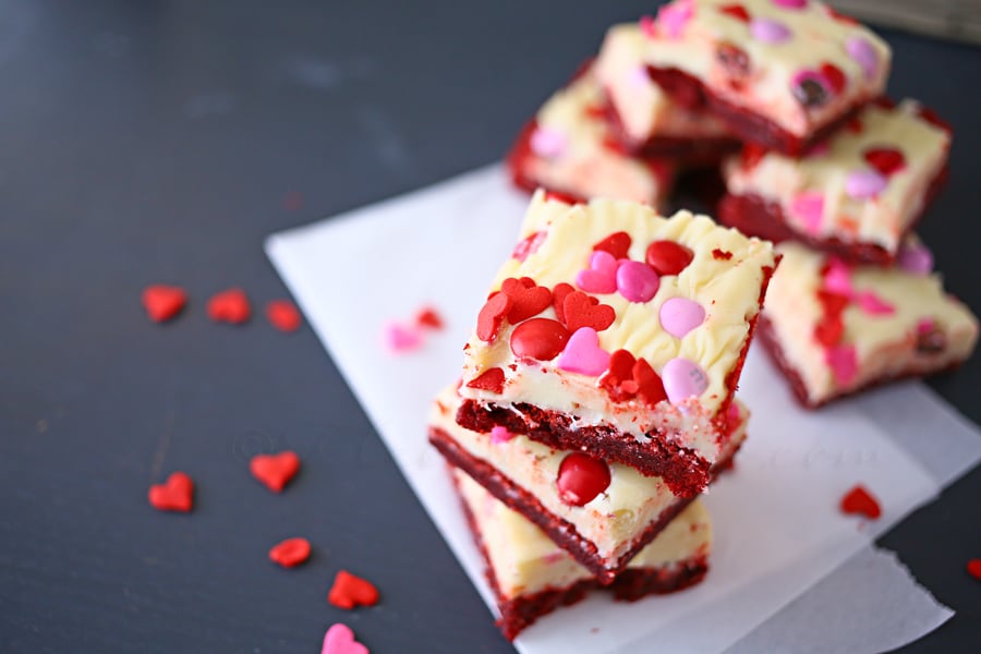 Valentine Red Velvet Brownies