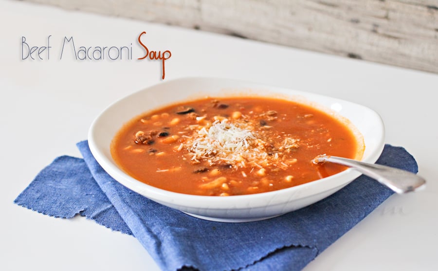 Beef Macaroni Soup