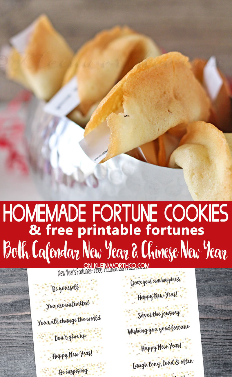 Homemade Fortune Cookies & Free Printable - Kleinworth & Co