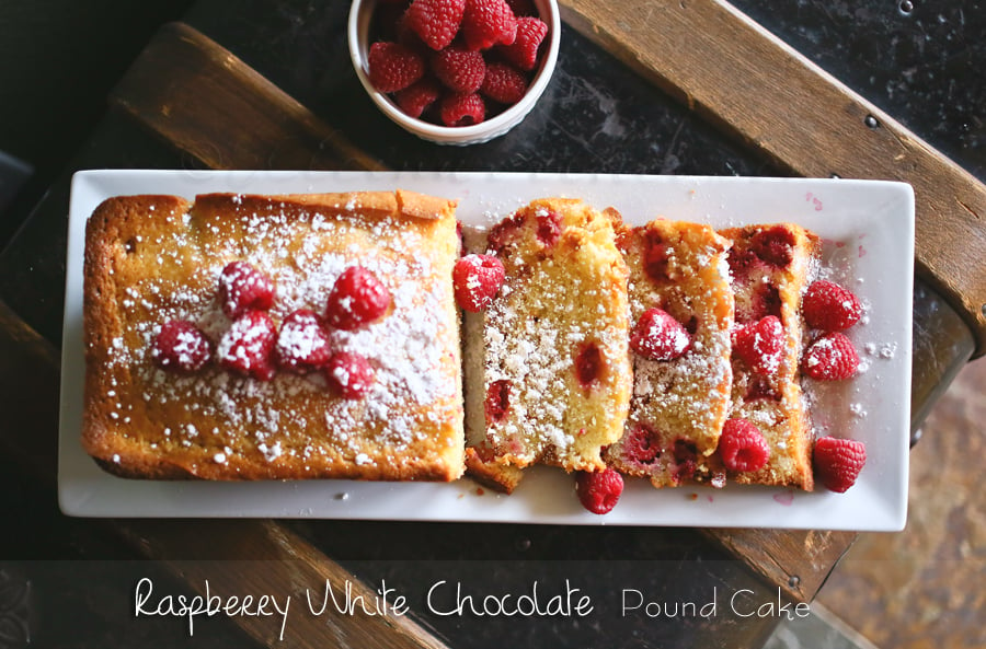 Raspberry White Chocolate Pound Cake