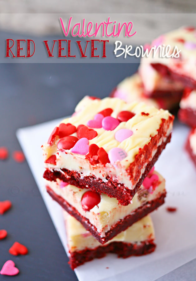 Valentine Red Velvet Brownies