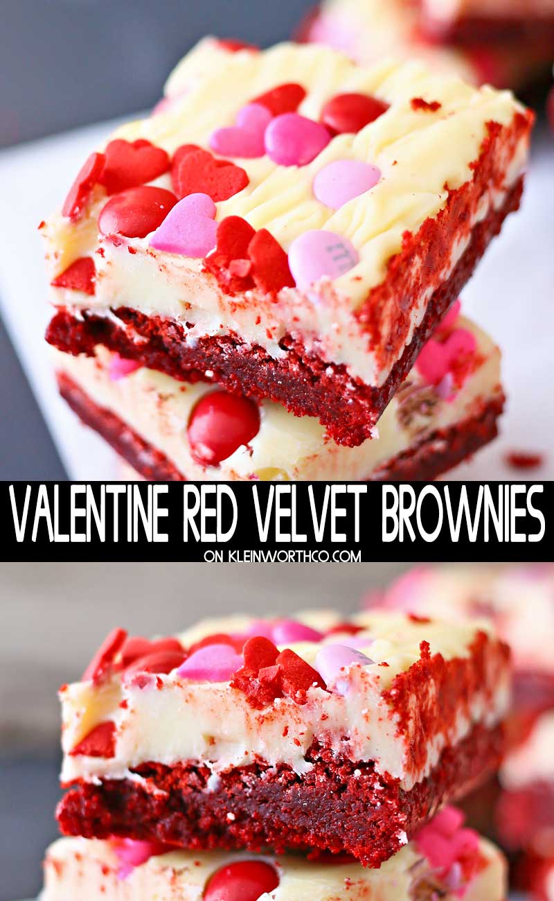 Valentine Red Velvet Brownies