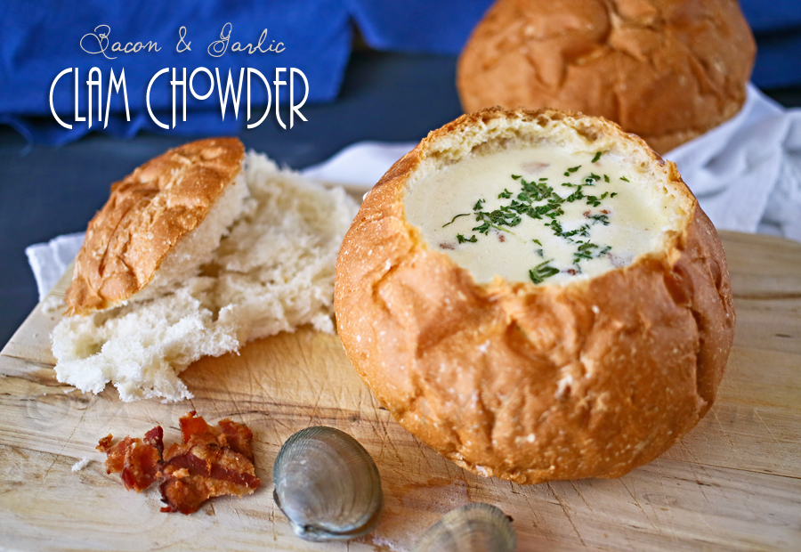 Bacon and Garlic Clam Chowder