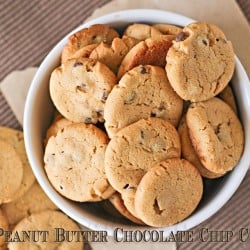 Mini Peanut Butter Chocolate Chip Cookies from Kleinworth & Co. www.kleinworthco.com