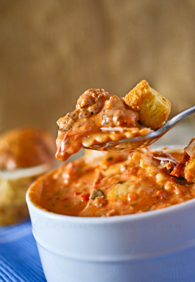 Soupe aux raviolis à la toscane