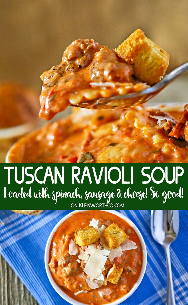 Tuscan Ravioli Soup