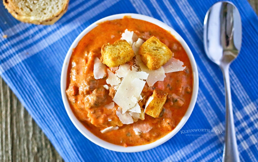 Tuscan Ravioli Soup dinner